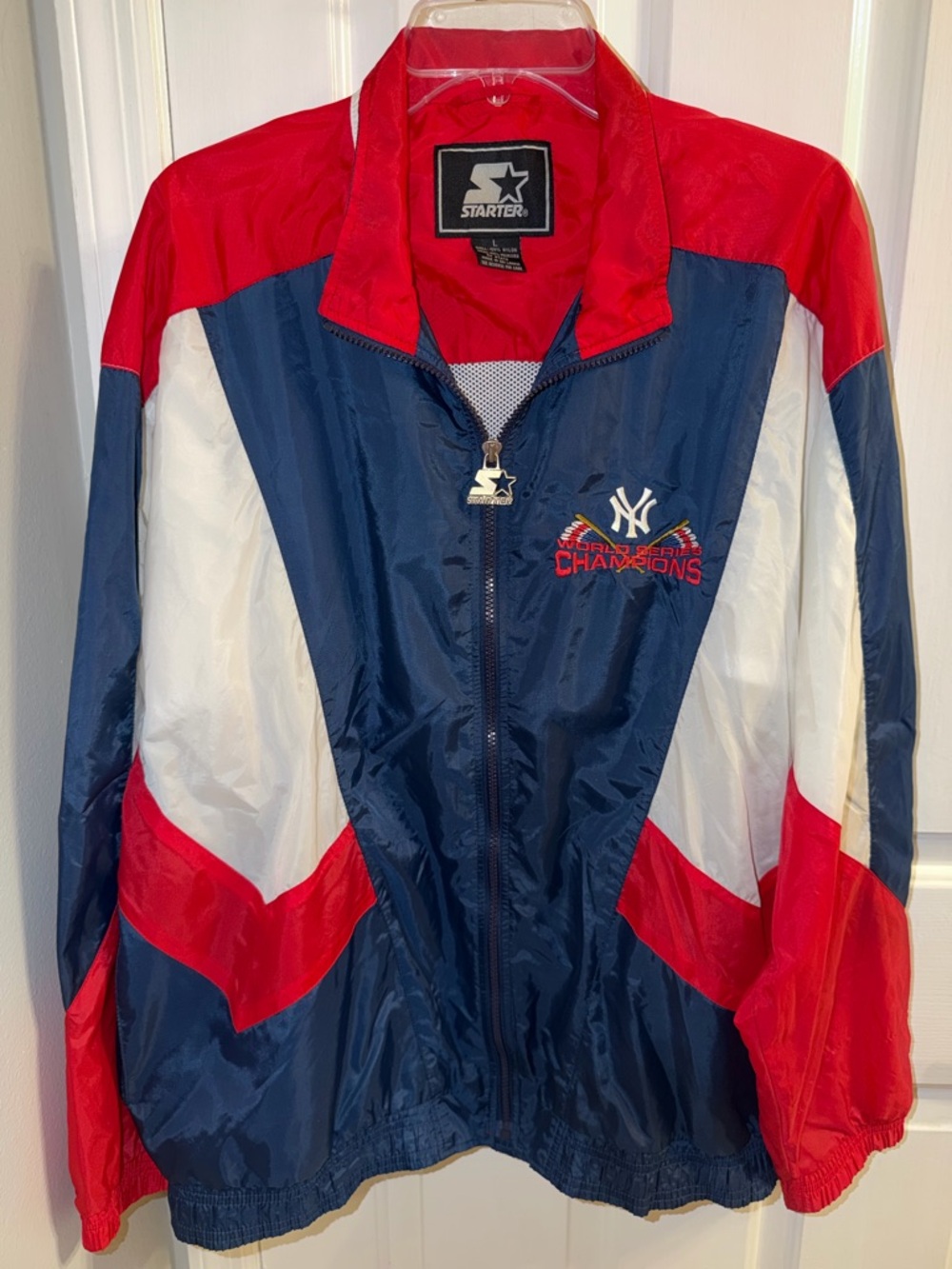 Vintage Starter New York Yankees World Series Champions Jacket MLB Windbreaker L